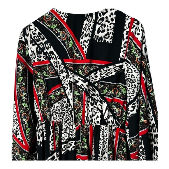 Love In Bohemian Long, Flowy Maxi Dress Black, Red & Multi Color | Sz M* | Artsy - Picture 4 of 11